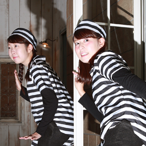 紅葉をバックにご成人撮影