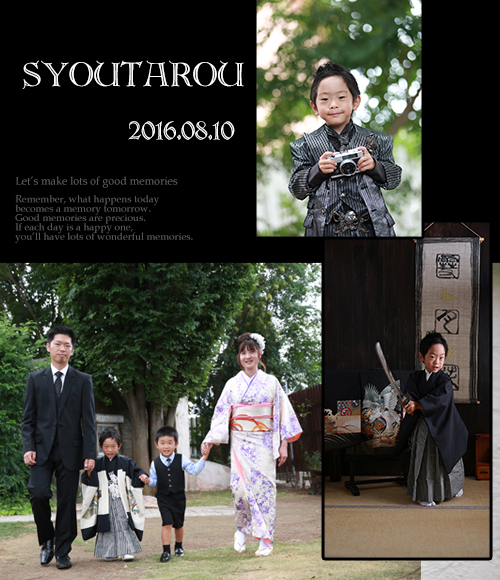 5歳　七五三　ロケ撮　家族写真