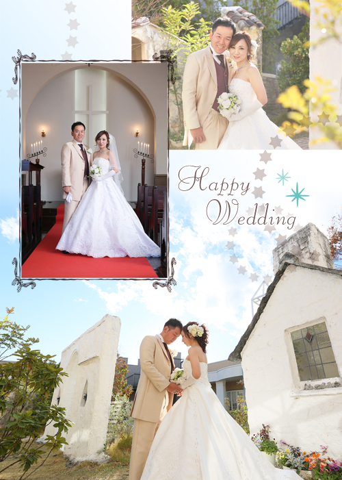 晴天の中でWEDDINGPHOTO☀