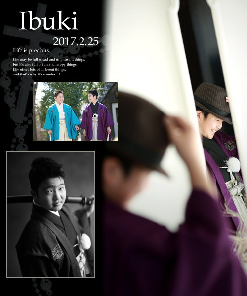 ハーフ成人の写真はお友達と