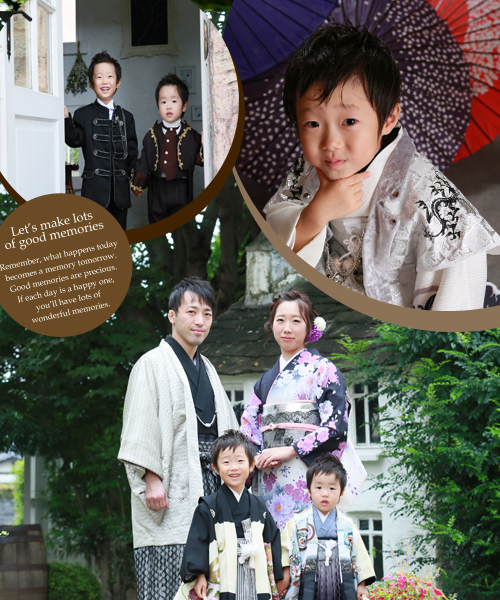七五三　5歳　家族和装