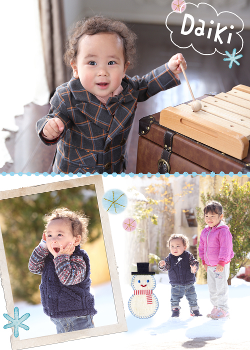 ベビーフォト　雪がきらきら☆