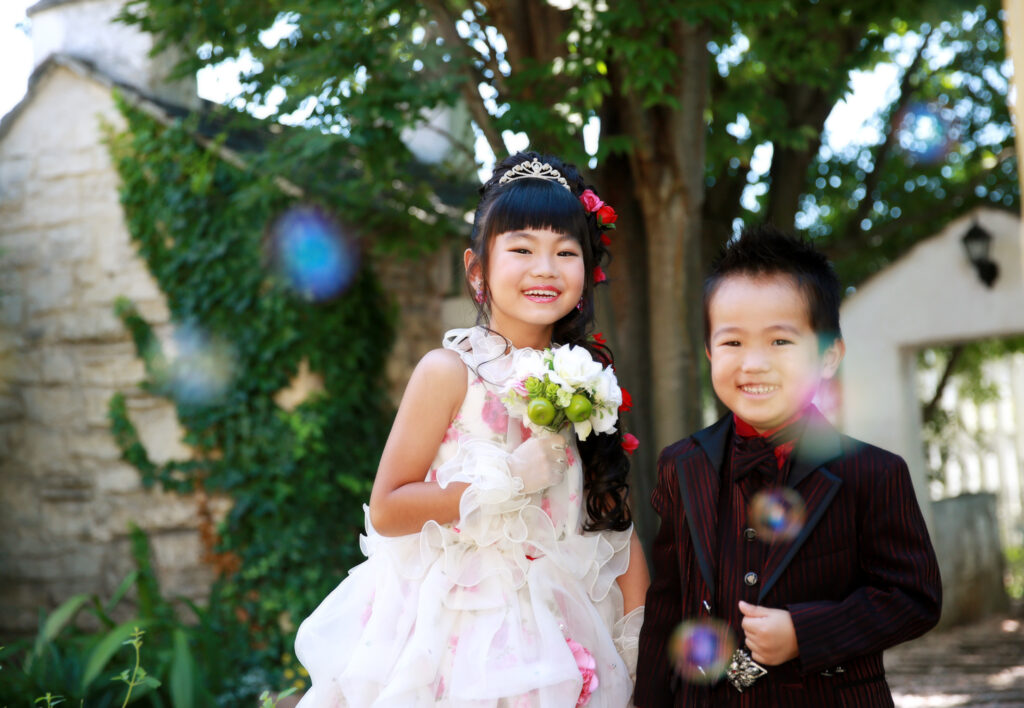 小山市花火大会前日　天使の森では　七五三　5歳のお祝い★　