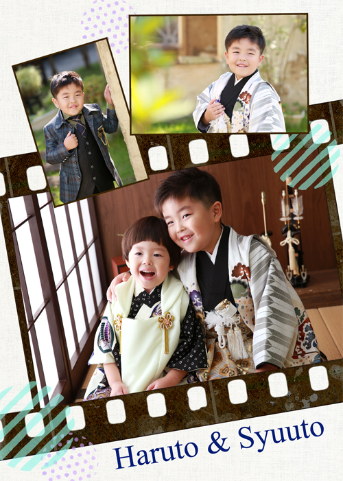 七五三　仲良し兄弟