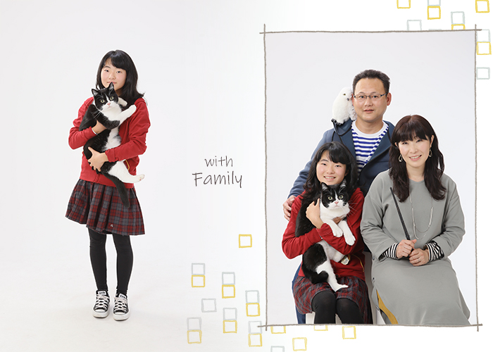 家族写真　私服