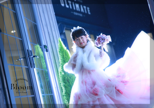 七五三　ドレス　タキシード　撮影　お外