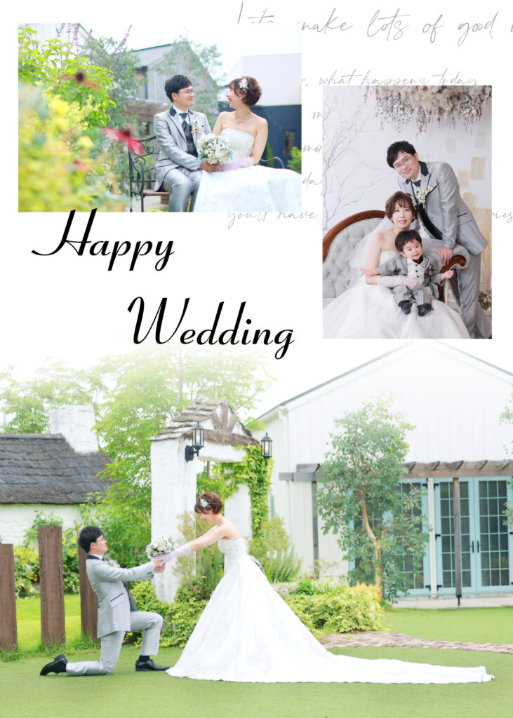 ママとパパとかわいいお子様とのウェディングフォトのご紹介♡