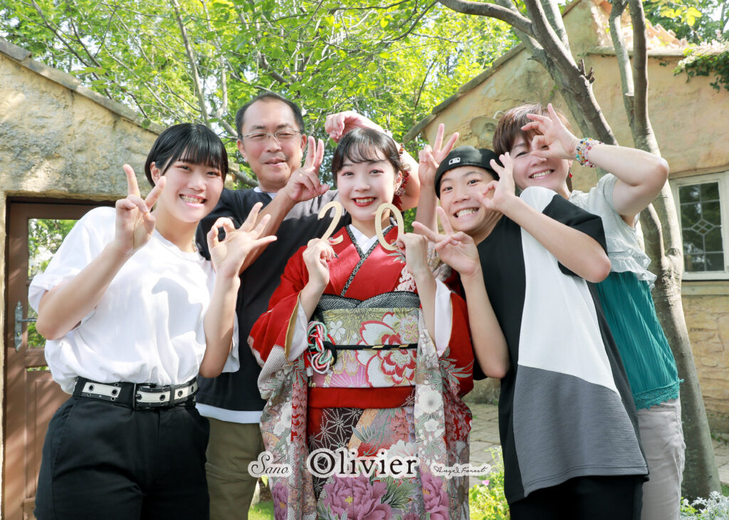 仲良し家族×振り袖×トゥーシューズ