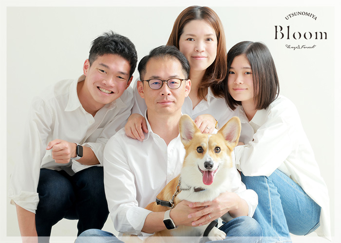 天使の森　宇都宮Bloom　毎日が記念日　家族写真
