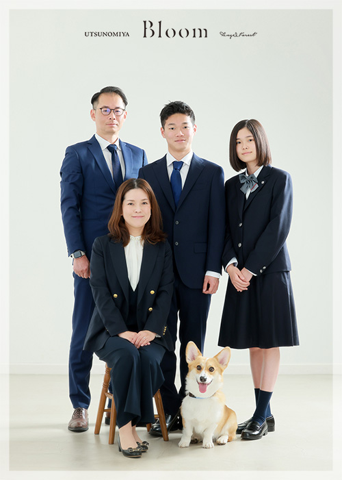 天使の森　宇都宮Bloom　毎日が記念日　家族写真