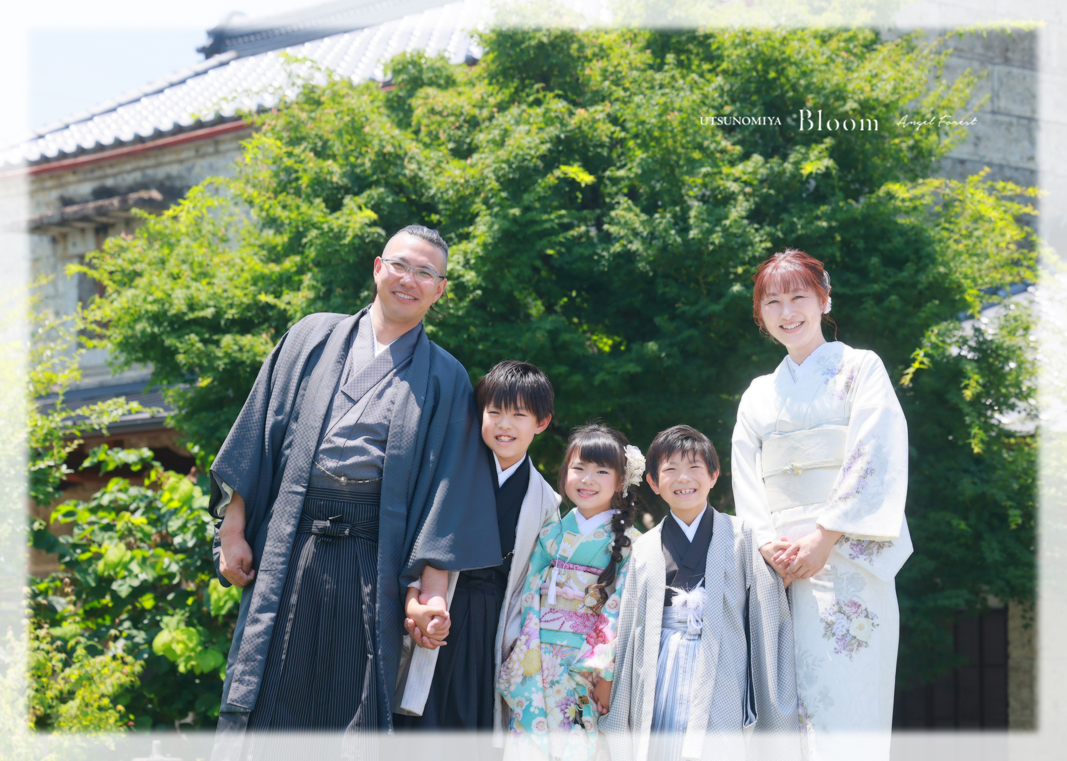 七五三　家族和装　前撮り　ロケ撮