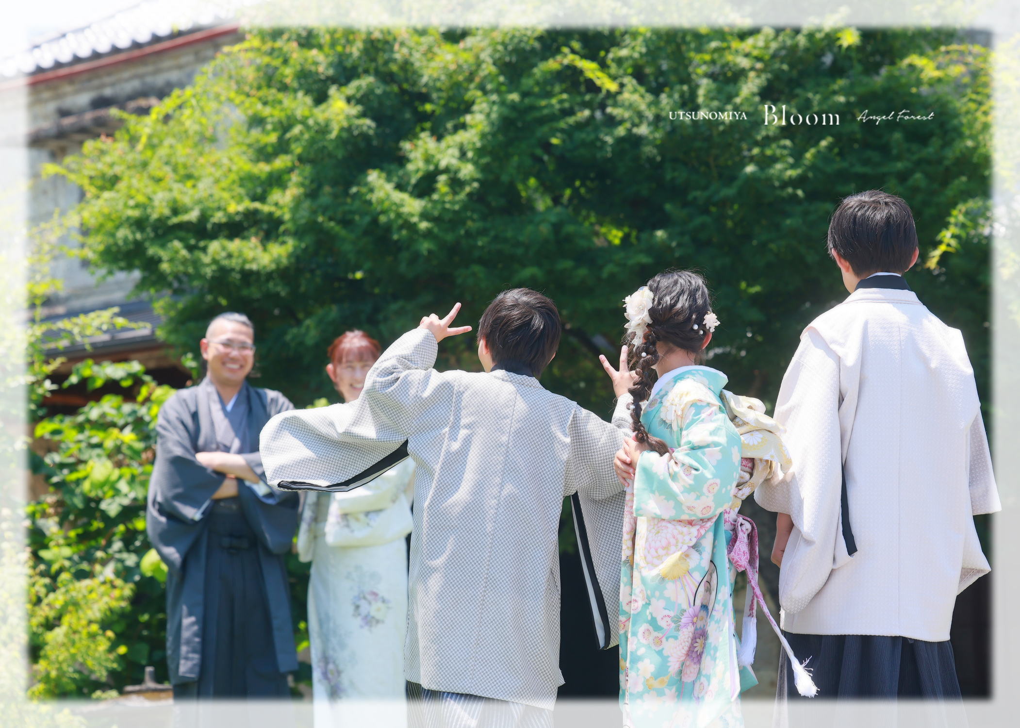 七五三　家族和装　前撮り　ロケ撮