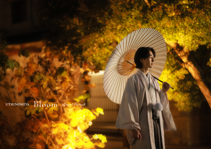 成人　男性　袴　撮影