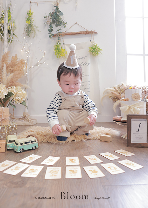 ベビーフォト 1歳お誕生日記念 天使の森