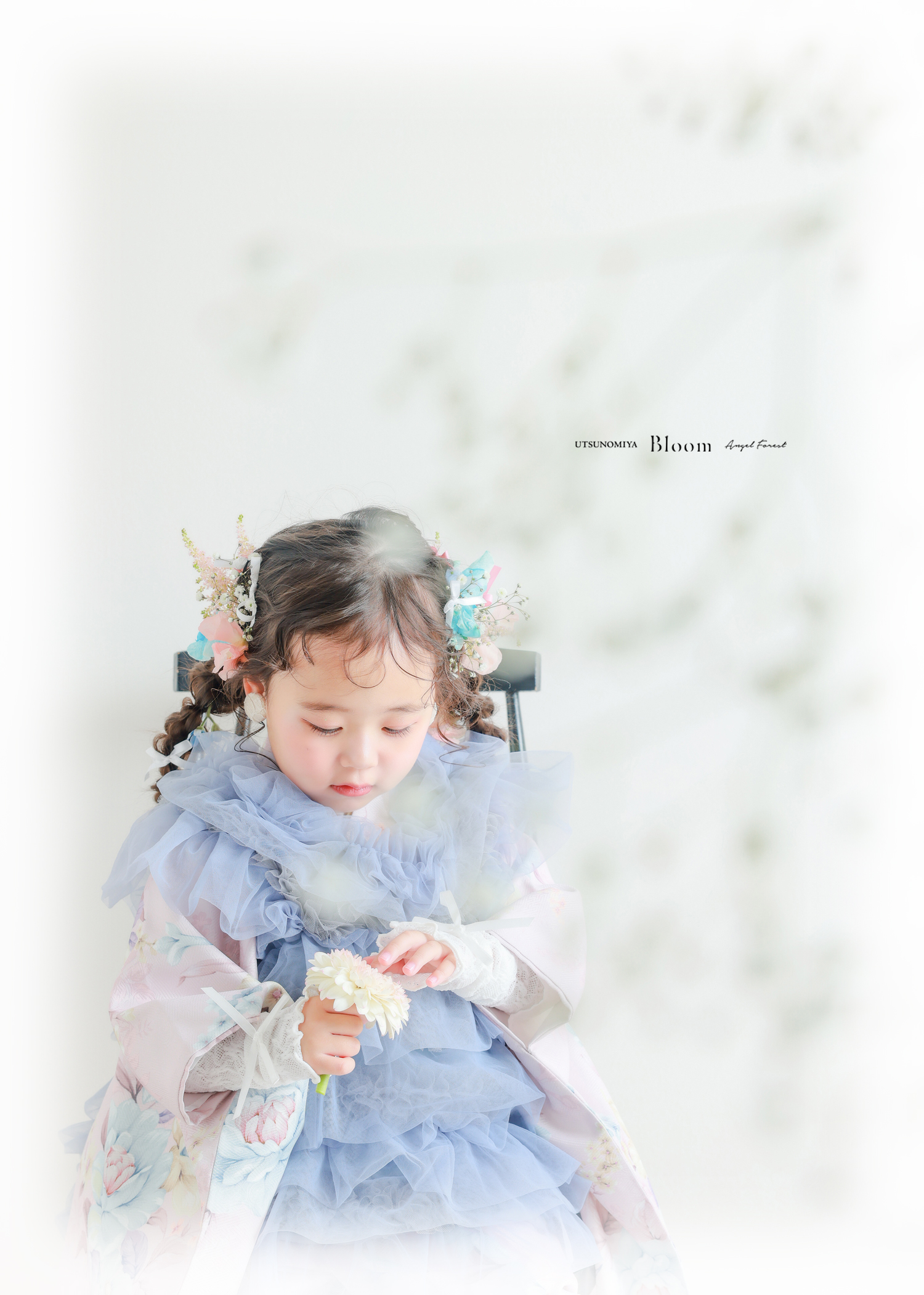 七五三　3才　生花　衣装レンタル